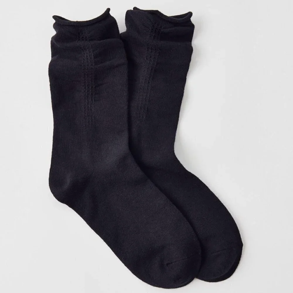 NWT Urban Outfitters Lightweight Black Slouch Socks